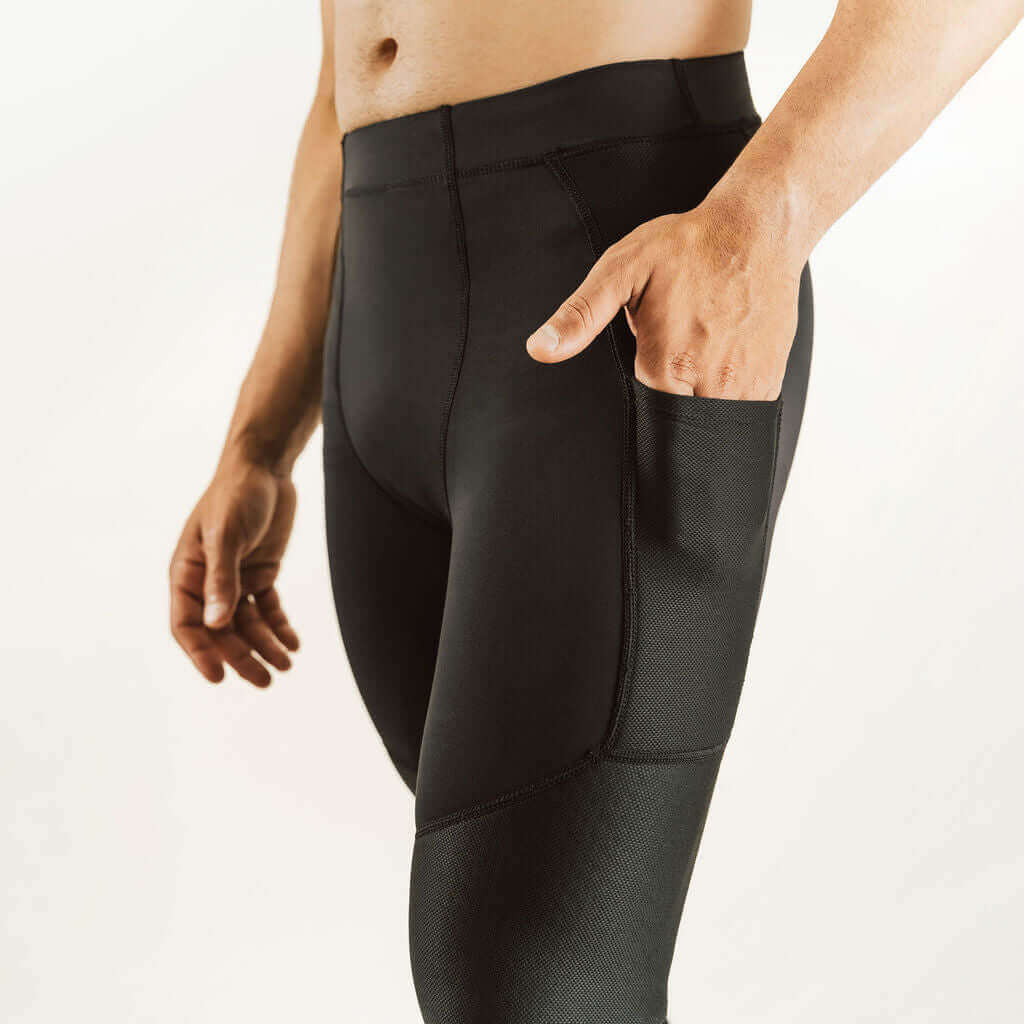 Men's KS1 | Knee Support Compression Pants Black, frontpage, KS1, Men's, pants, Sports, Spring Bracelayer® Canada | Knee Compression Gear