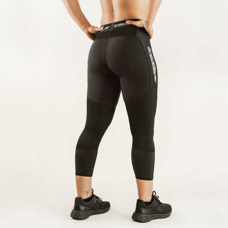 Women's KXV Alpine Boot Cut | 7/8 Thermal Base Layer w/ Knee Support Alpine, frontpage, KXV, Pants, Skiing, Snowboarding, Thermal, Winter, Women's Bracelayer® Canada | Knee Compression Gear