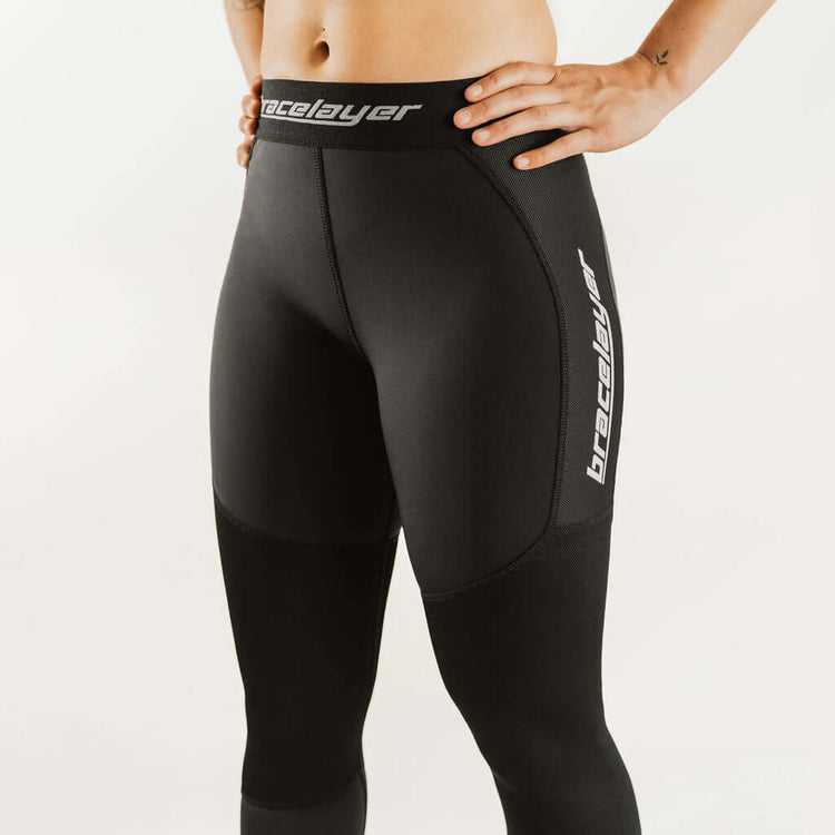 Women's KXV Alpine Boot Cut | 7/8 Thermal Base Layer w/ Knee Support Alpine, frontpage, KXV, Pants, Skiing, Snowboarding, Thermal, Winter, Women's Bracelayer® Canada | Knee Compression Gear