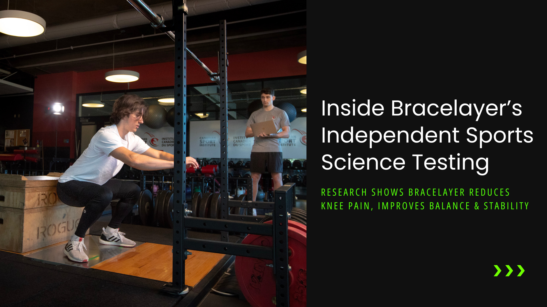 Independent testing shows Bracelayer reduces knee pain, improves balance and stability