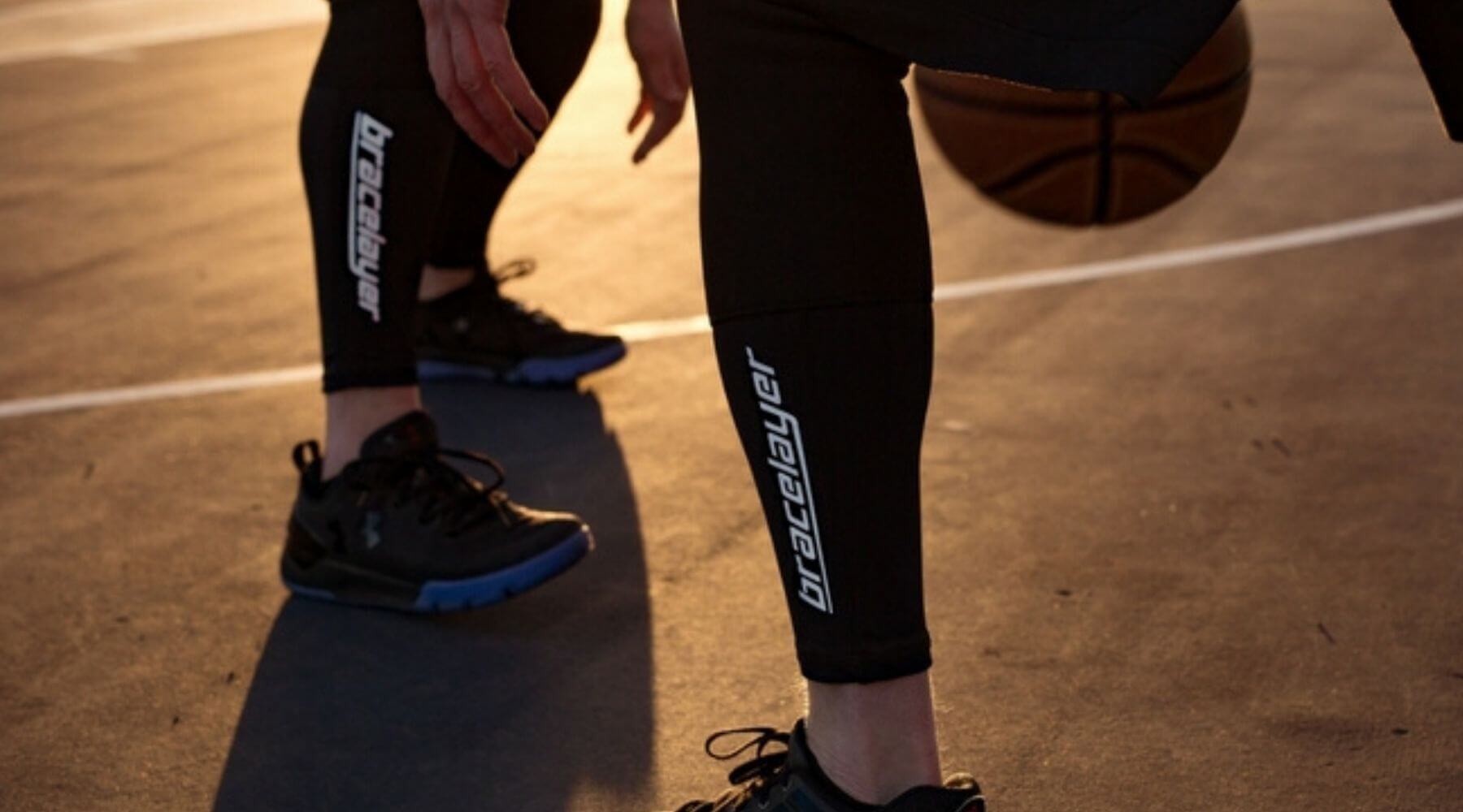Bracelayer runnning compression knee sleeve pants